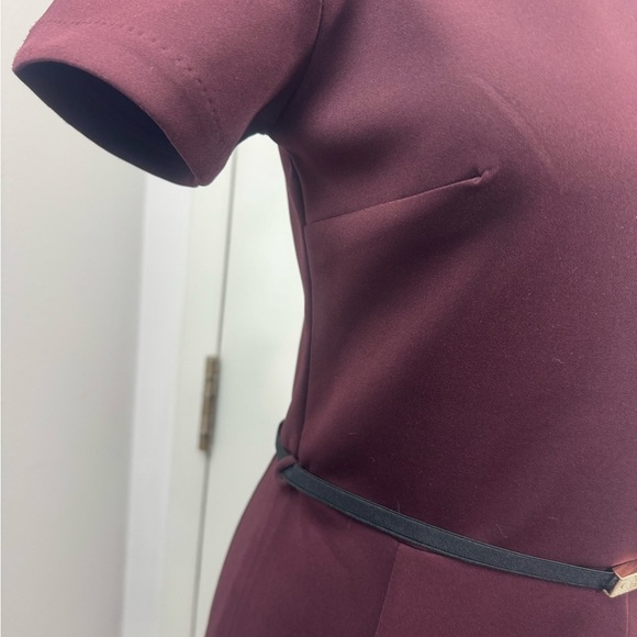 Dynamite Pencil Women's Dress V-Neck Cap Sleeve Raised Waist Bodycon Sheath M - Picture 8 of 13